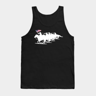 cavalry charge white silhouette Tank Top